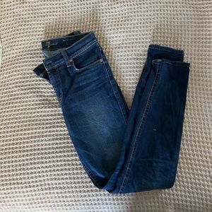 7 For All Mankind The Mid Rise Skinny Jeans